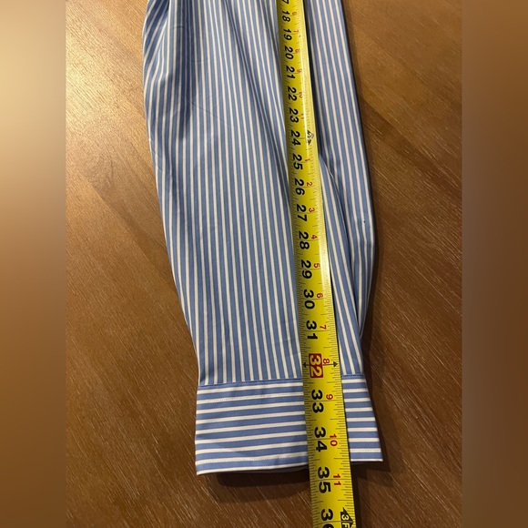 Polo Ralph Lauren mens dress shirt button down long sleeve blue white stripe XLT - Picture 11 of 11